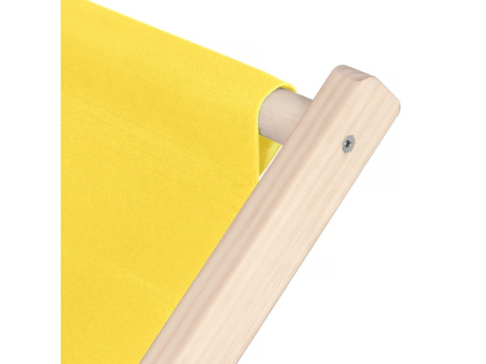 Juego de 2 tumbonas de madera "Chilena" - Amarillo