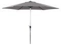 Parasol de jardín de aluminio - Sol - Circular - Ø 3m - gris - Gris