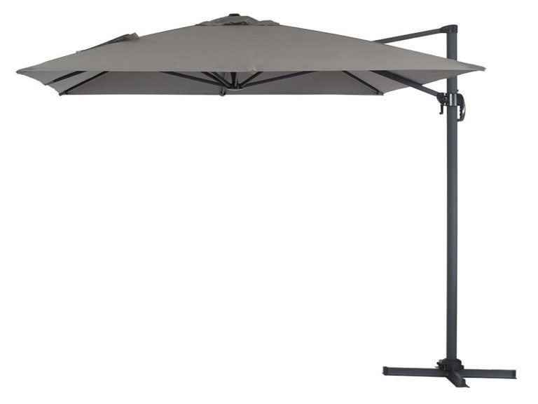 Parasol Lateral de jardín en aluminio - Sun 4- Rectangular- 3 x 4 m - Gris