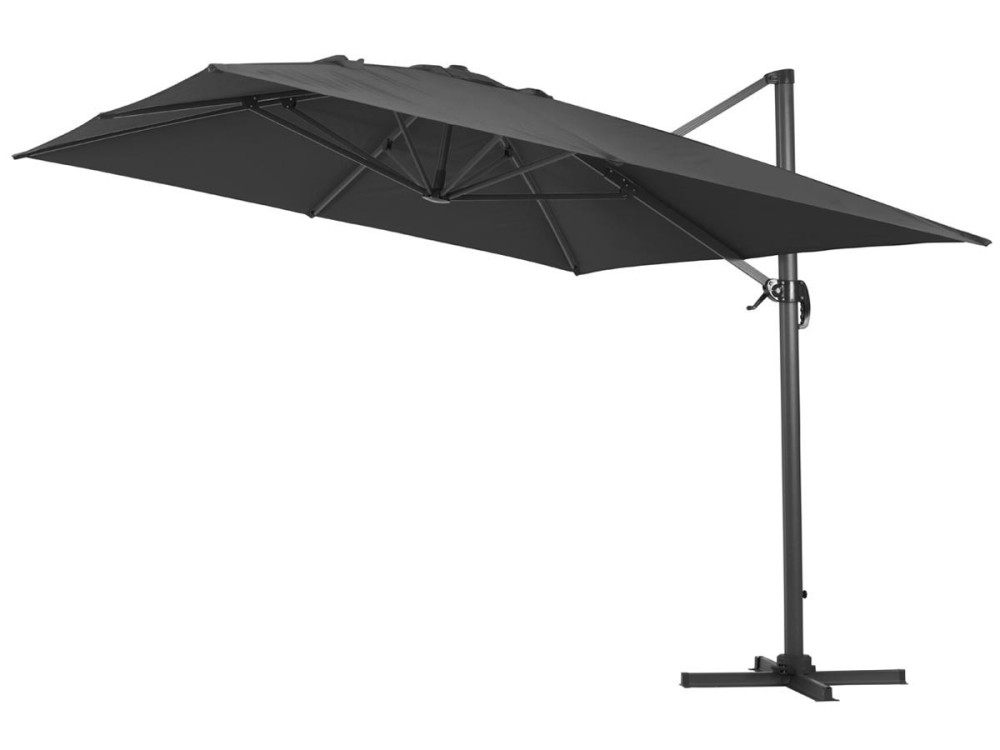 Parasol Lateral de jardín en aluminio - Sun 4- Rectangular- 3 x 4 m - Negro