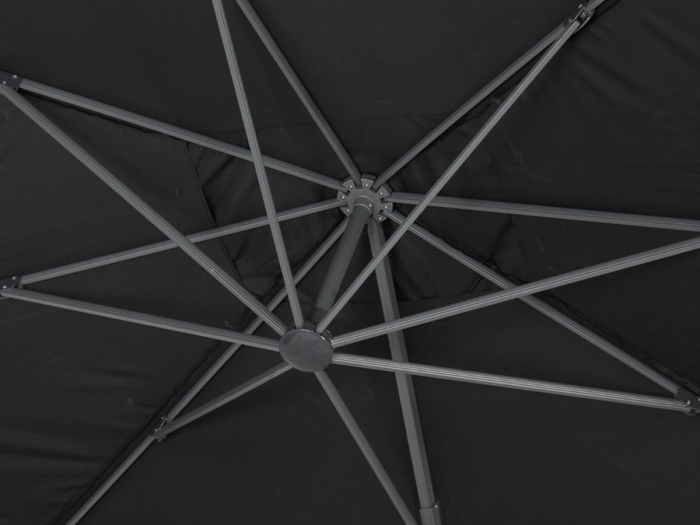 Parasol Lateral de jardín en aluminio - Sun 4- Rectangular- 3 x 4 m - Negro