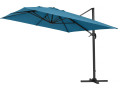 Parasol Lateral de jardín en aluminio - Sun 4- Rectangular- 3 x 4 m - Negro - Azúl