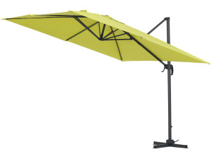 Parasol lateral de jardín en aluminio - Sun 3 - Cuadrado - 3 x 3 m - Verde