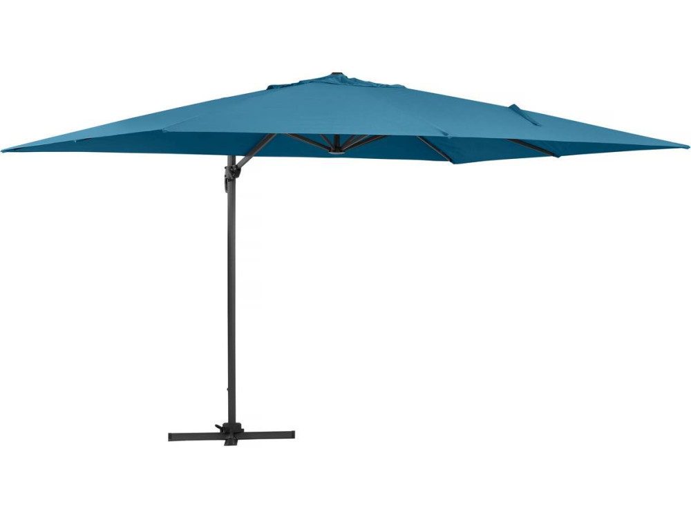 Parasol Lateral de jardín en aluminio - Sun 4- Rectangular- 3 x 4 m - Azul- lastre incluido
