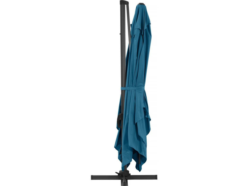 Parasol Lateral de jardín Alu “Sun 4” – Rectangular – 3 x 4 m – Azul + funda protectora