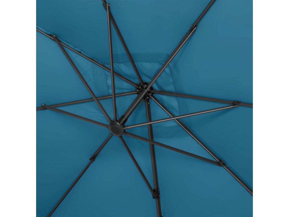 Parasol Lateral de jardín Alu “Sun 4” – Rectangular – 3 x 4 m – Azul + funda protectora