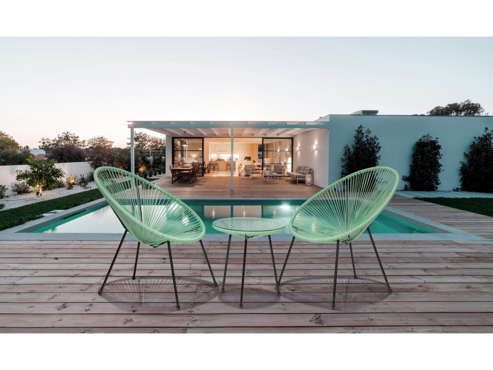 Conjunto de jardín Acapulco "Liana" - 2 plazas - Verde claro -