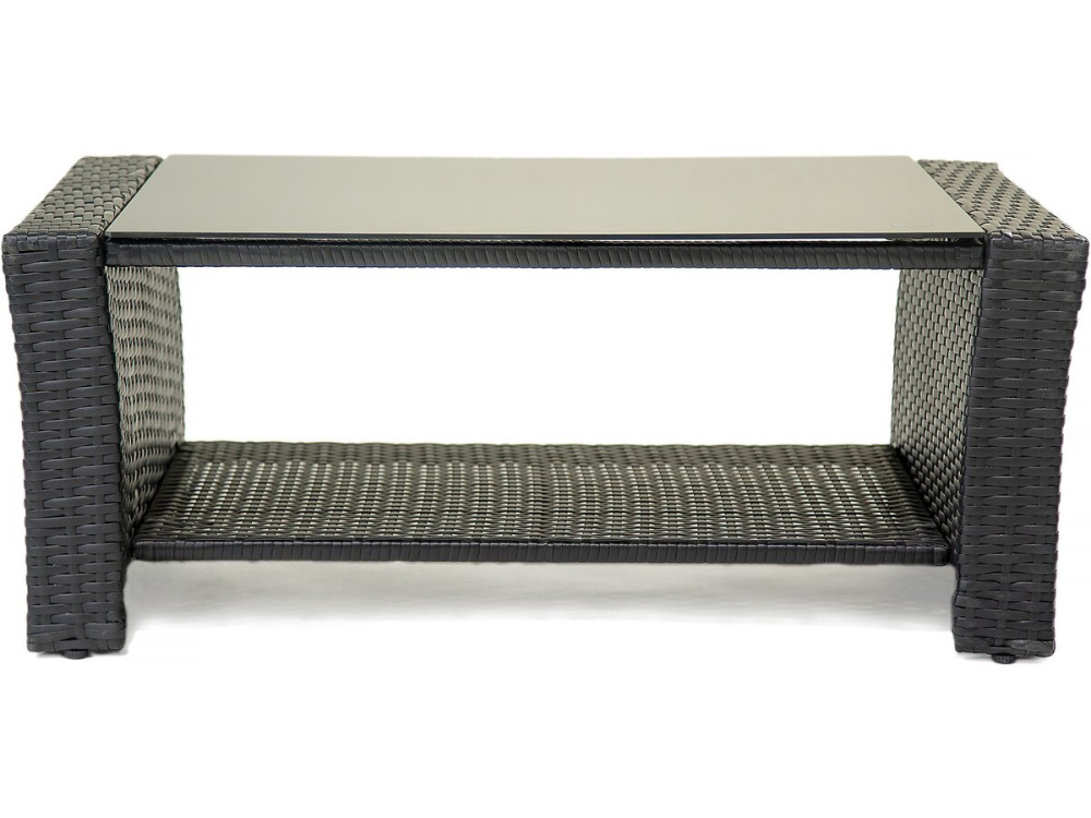 Juego de muebles de jardín "Ilana" - 4 piezas - Mimbre - Negro