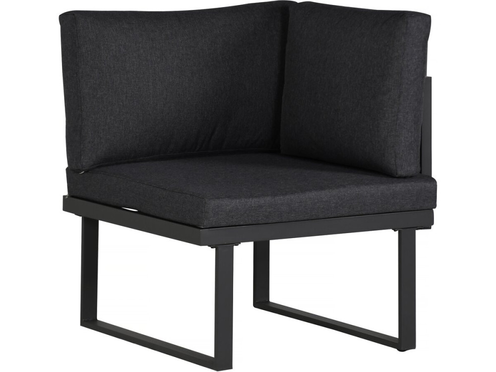 Sofá rinconera "Fiora" muebles de jardín - 5 plazas - Gris