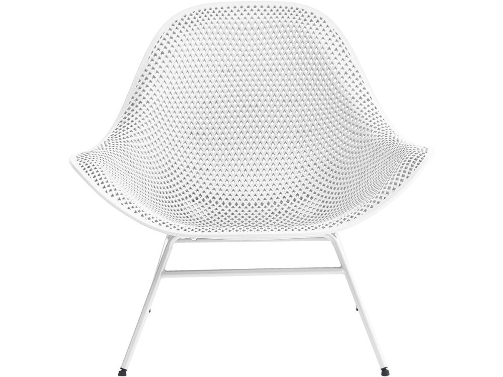 Lote de 2 sillones de jardín "Soléna" con mesa baja - Blanco