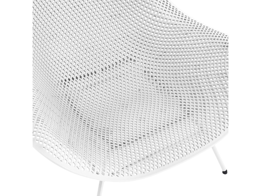 Lote de 2 sillones de jardín "Soléna" con mesa baja - Blanco