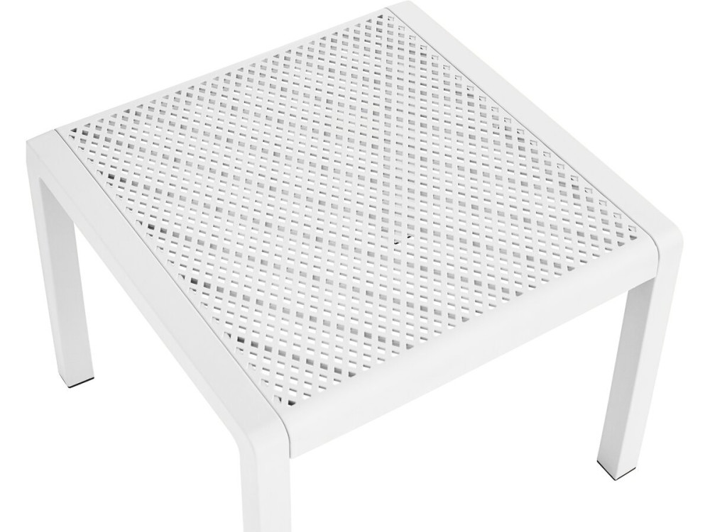 Lote de 2 sillones de jardín "Soléna" con mesa baja - Blanco