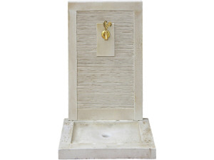 Fuente "ETNA" - de piedra reconstituida - 57 x 42 x 87 cm Beige