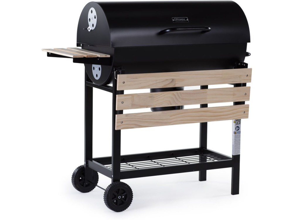Barbacoa a carbón "King" - 95 x 63 x 105 cm - Negro
