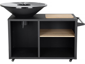 Brasero plancha de carbón y leña "Maréchal" - Ø 81 cm - Negro
