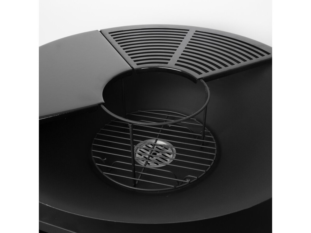 Brasero plancha de carbón y leña "Maréchal" - Ø 81 cm - Negro