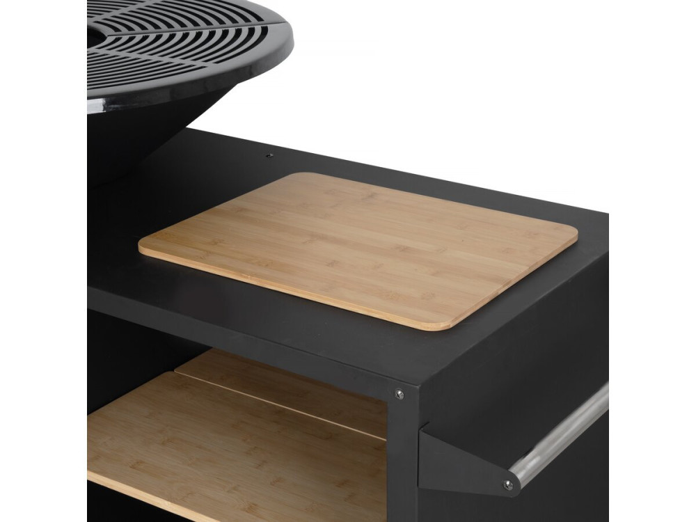 Brasero plancha de carbón y leña "Maréchal" - Ø 81 cm - Negro