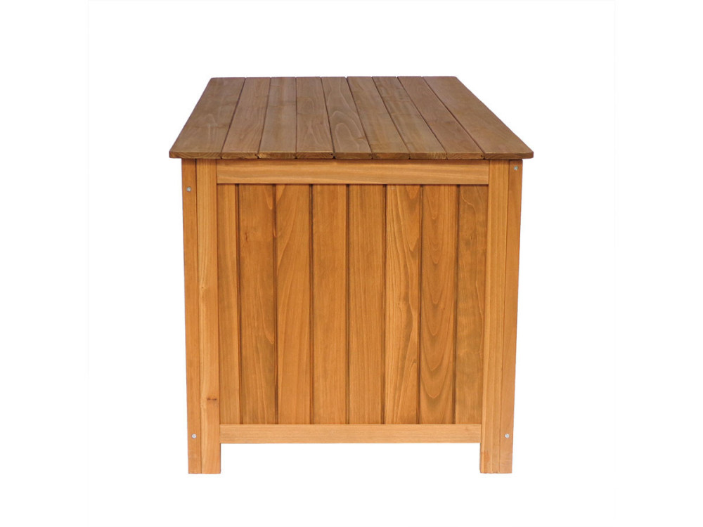 Baúl para jardin en madera "Macao"  - 130 x 64 x 60 cm - Marron