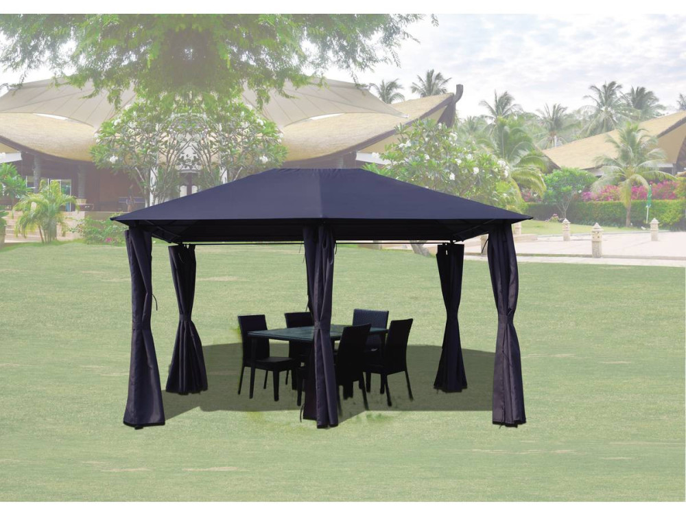 Lona y cortinas para Pergola "Rosita" - 3 x 4 m - Gris