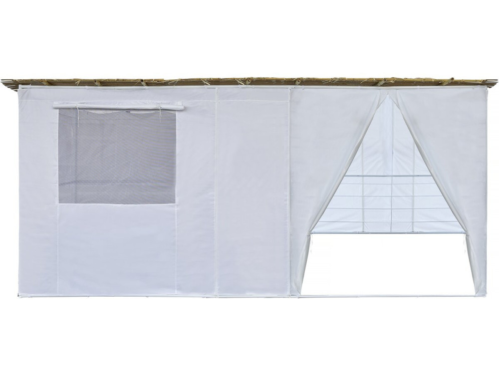 Sucá en NINA Kit Ajustable 5 x 3 m - 4 Rollos de Bastón de Bambú y 5 Listones de Madera