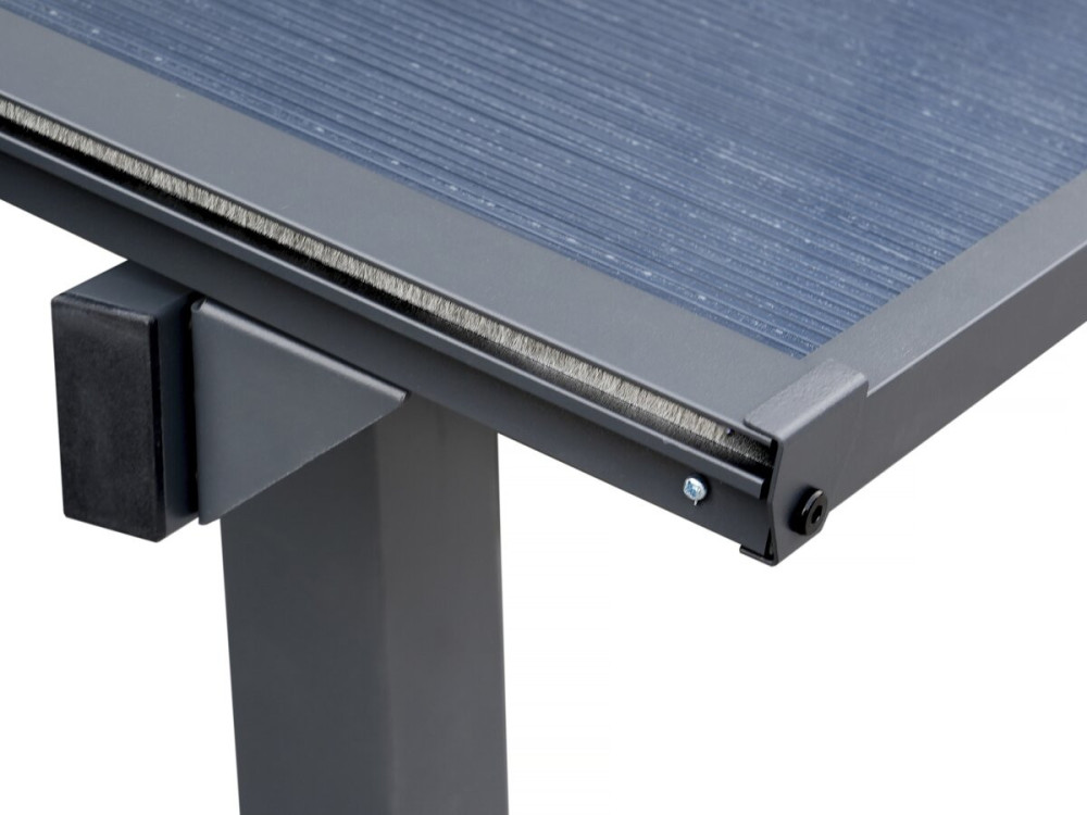 Pérgola adosada "Marvin" - 3 x 3 m - 304 x 298 x 243 cm - Gris oscuro