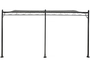 Cenador de metal - 3 x 4 m - Gris