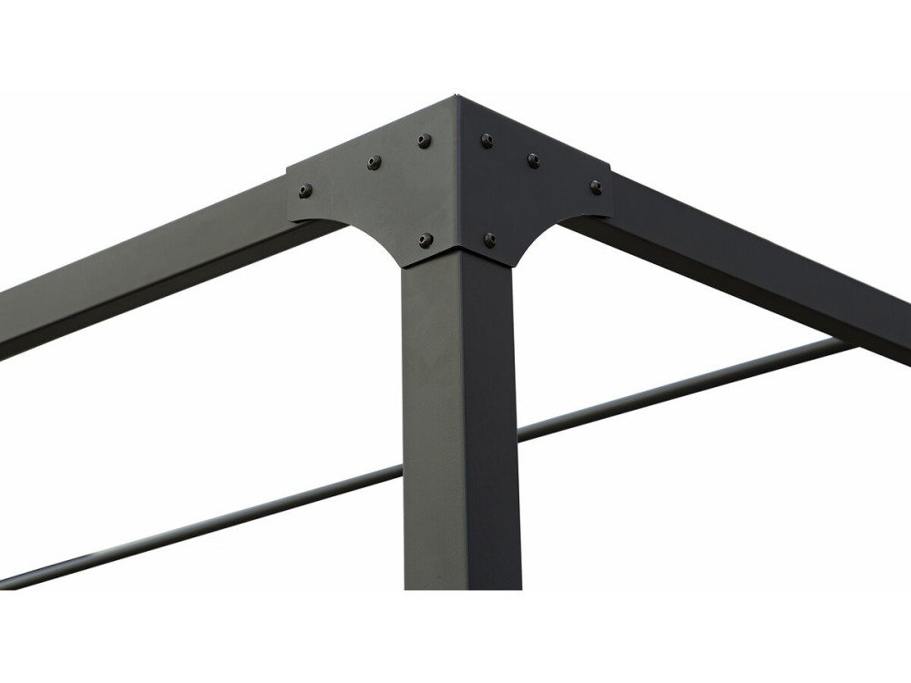 Pérgola con techo metálico corredizo "Courtenay" - 3 x 4 m - Gris