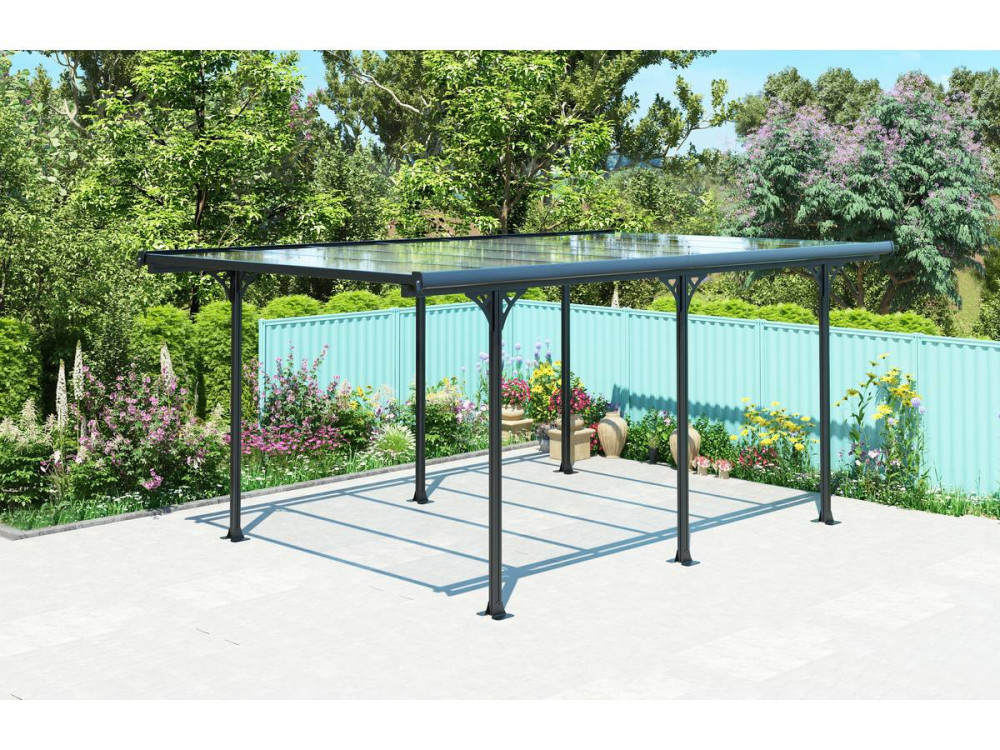 Carport "Denver"- 5.02 x 3.13 x 2.05 m - Transparente/Negro