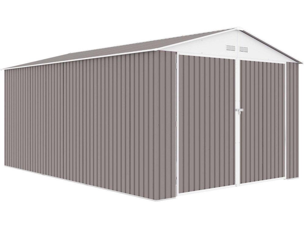 Garaje en metal "Nevada" con puerta abatible - 15,36 m²