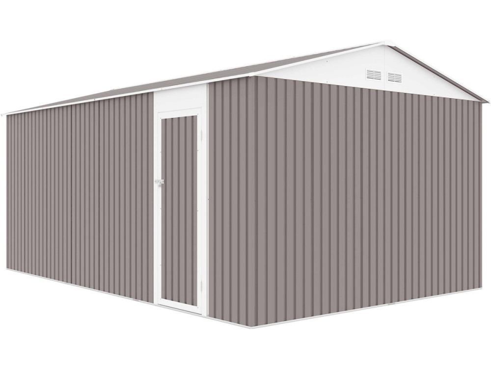 Garaje en metal "Nevada" con puerta abatible - 15,36 m²
