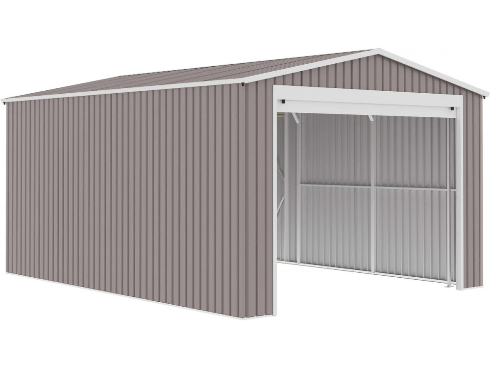 Garaje en metal "Nevada" con puerta enrollable - 15,61m²