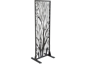 Valla metálica decorativa "Árbol" 50 x 150 cm - Antracita