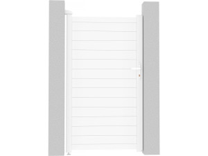 Puerta jardin de aluminio "Eric" - 101.2 x 180.9 cm - Blanco