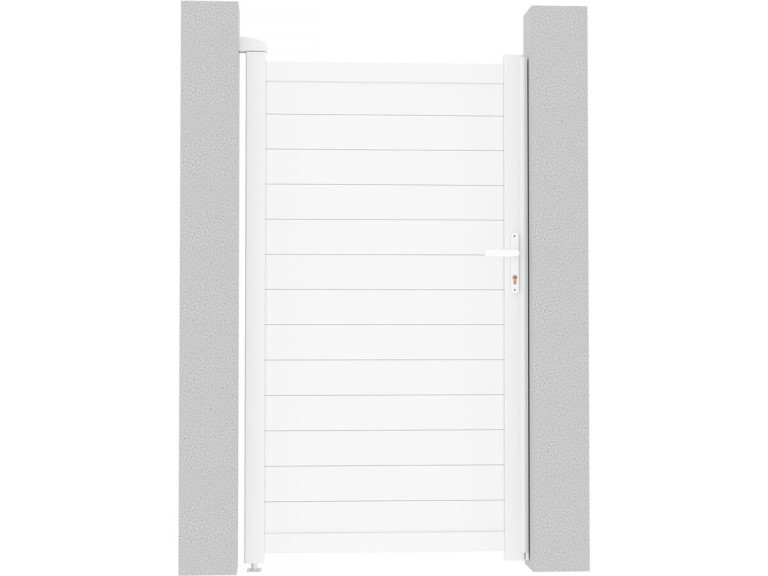 Puerta jardin de aluminio "Eric" - 101.2 x 180.9 cm - Blanco