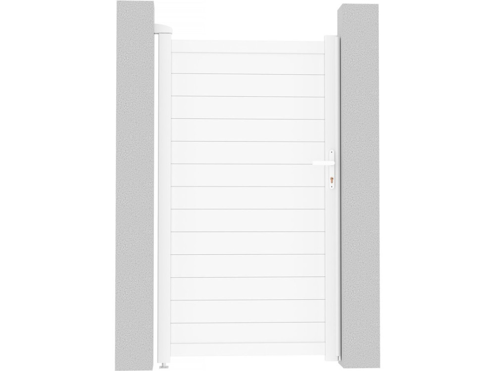 Puerta jardin de aluminio "Eric" - 101.2 x 180.9 cm - Blanco