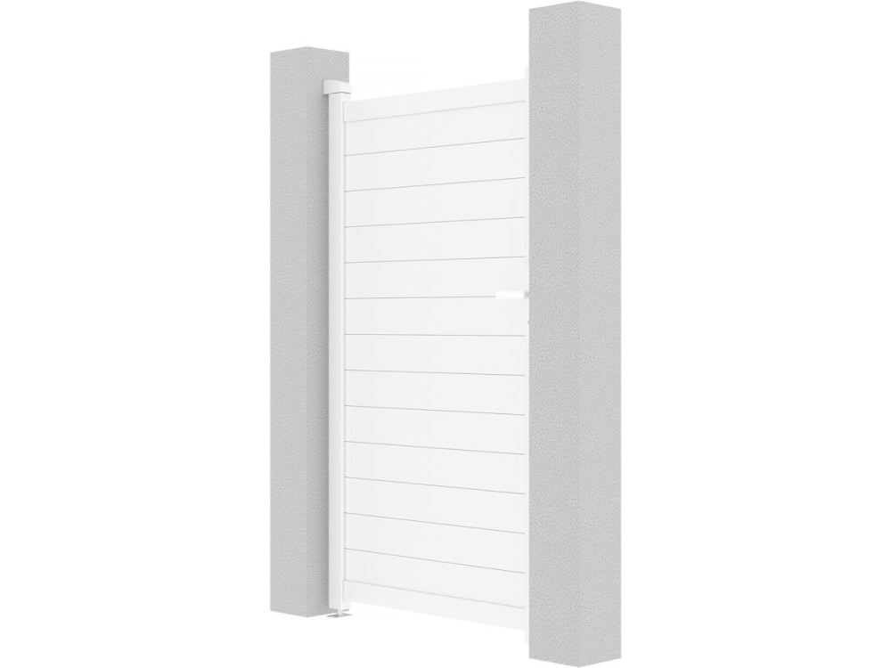 Puerta jardin de aluminio "Eric" - 101.2 x 180.9 cm - Blanco