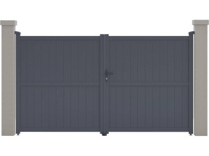 Porton jardin "Maurice" - 299.5 x 155.9 cm - Gris