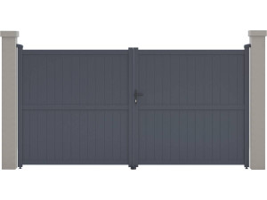 Porton jardin "Maurice" - 349.5 x 180.9 cm - Gris