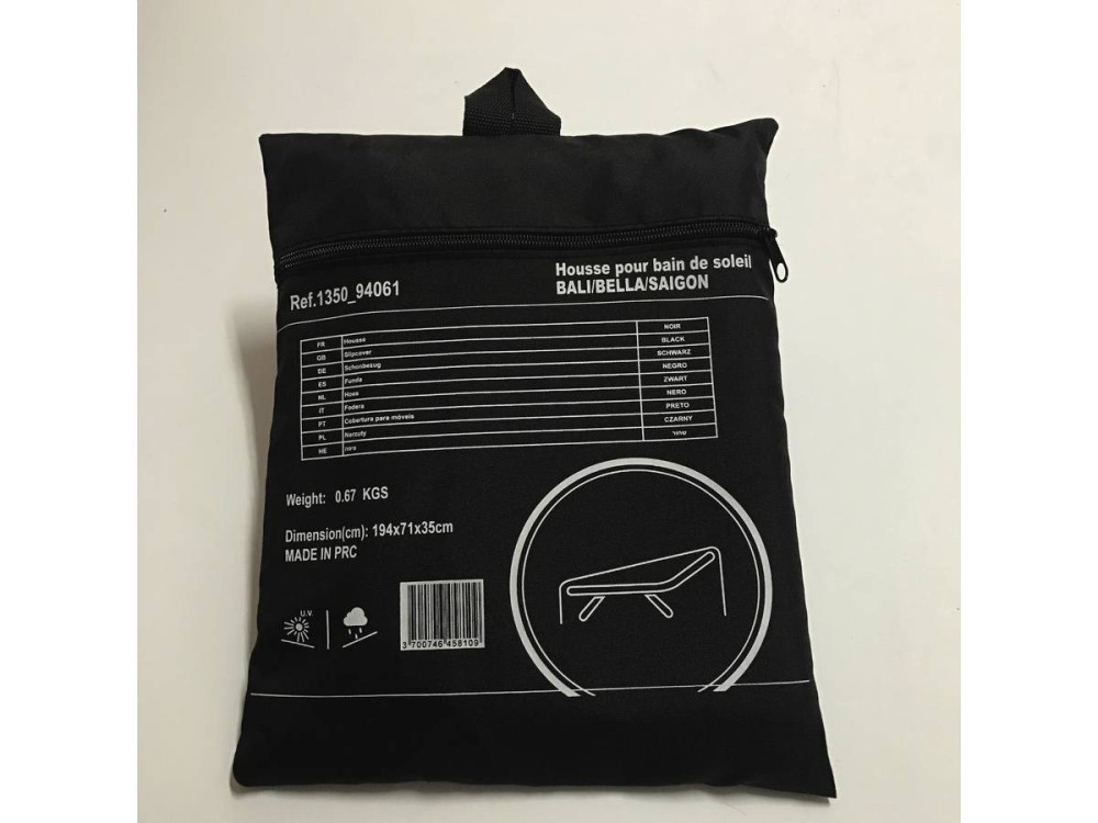 Funda de protección  para tumbonas Bali/Bella/Saïgon - Negro