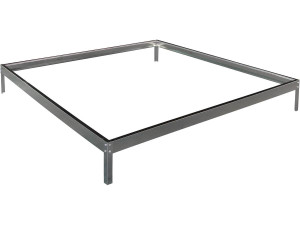 Base para invernadero en policarbonato "Hortensia 3,65m²" color Zinc