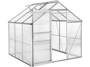 Invernadero de policarbonato "Basilic" - 3,61 m² - Gris