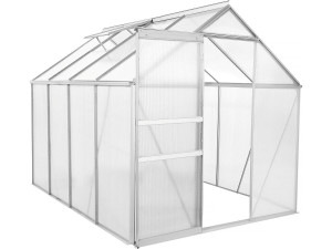 Invernadero de policarbonato "Basilic" - 4,75 m² - Gris