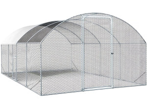 Gallinero Cúpula de Acero Galvanizado "Cocorico" - 15 m² - Gris