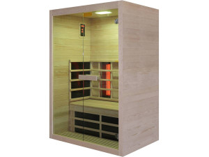 Cabina de sauna de infrarrojos "Venus Vital" - 2 plazas - 128,6 x 907 x 190 cm - Madera