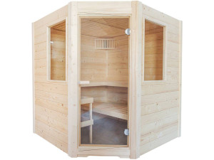Sauna finlandesa clásica "Basic Corner" - 195 x 187 x 204 cm - Madera