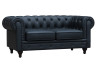 Sofá Chesterfield "Aliza"- 2 plazas - Negro