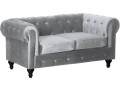 Sofá Chesterfield "Aliza"- 2 plazas - Gris - Gris