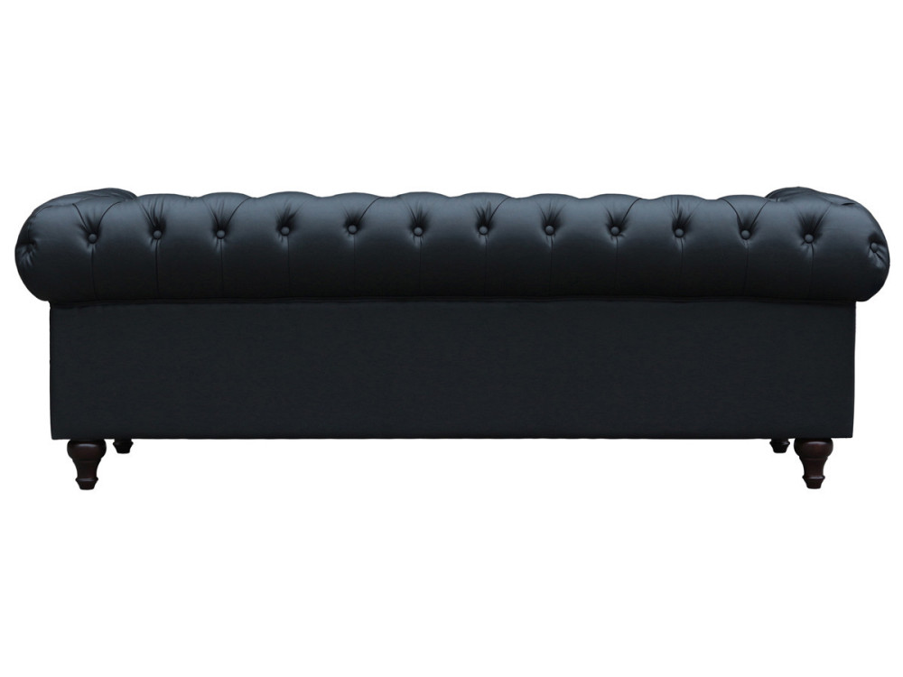 Sofá Chesterfield "Aliza"  3 plazas - Negro