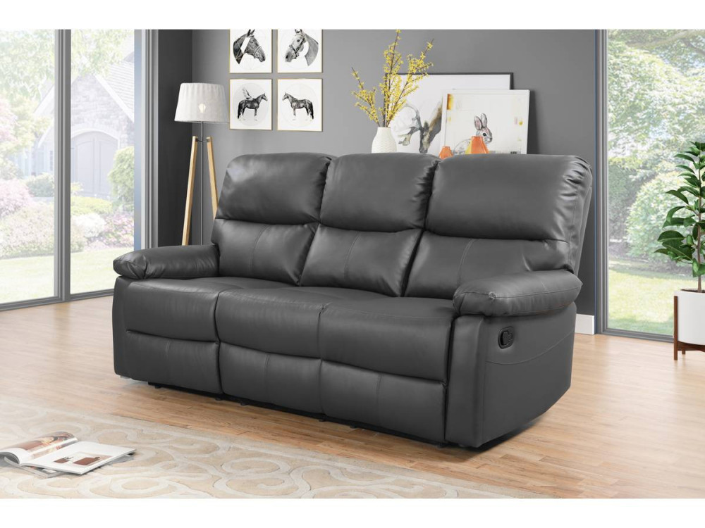 Sofá reclinable 3 plazas "Lincoln" - Topo