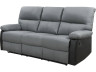 Sofá reclinable 3 plazas "Lincoln" - Color negro/Gris oscuro